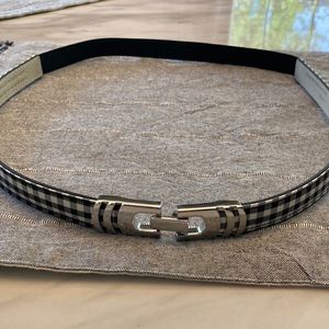 NWOT WHBM Gingham Skinny Stretch Belt- Size X-Large
